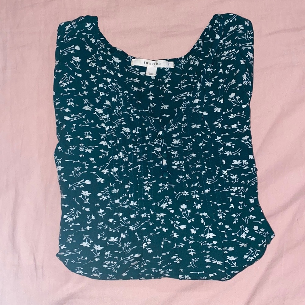 Floral Green Top